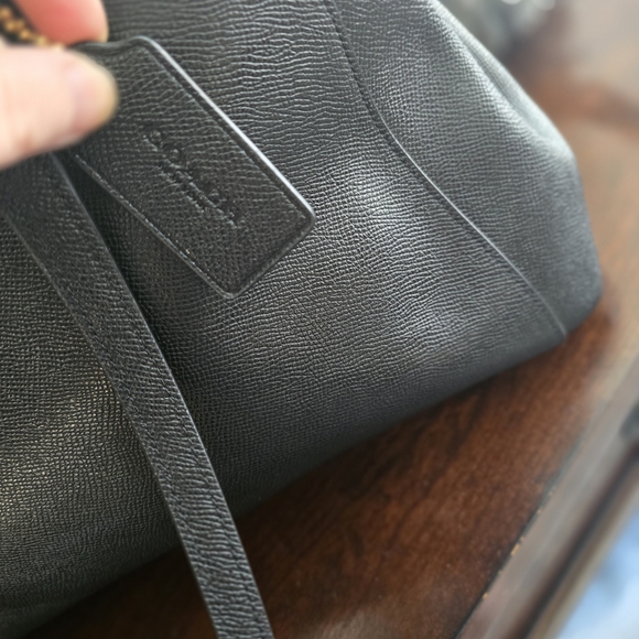Coach Black Leather Tote Bag - Picture 6 of 11